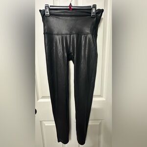 Spanx Black Faux Leather Leggings